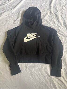 NWOT Nike Black Hoodie with White Swoosh Logo